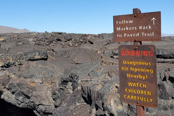 Indian Tunnel lava fields trail. craters of the moon tunnel trail. idaho travel blog