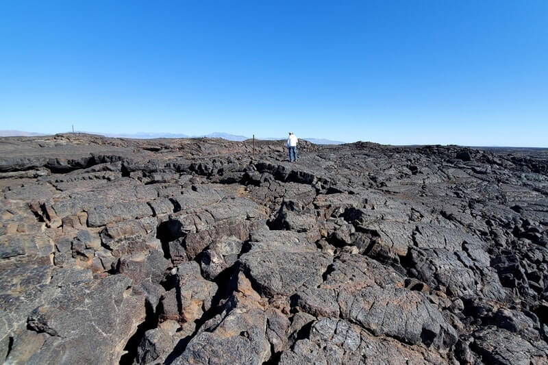 Indian Tunnel lava fields trail. craters of the moon tunnel trail. idaho travel blog