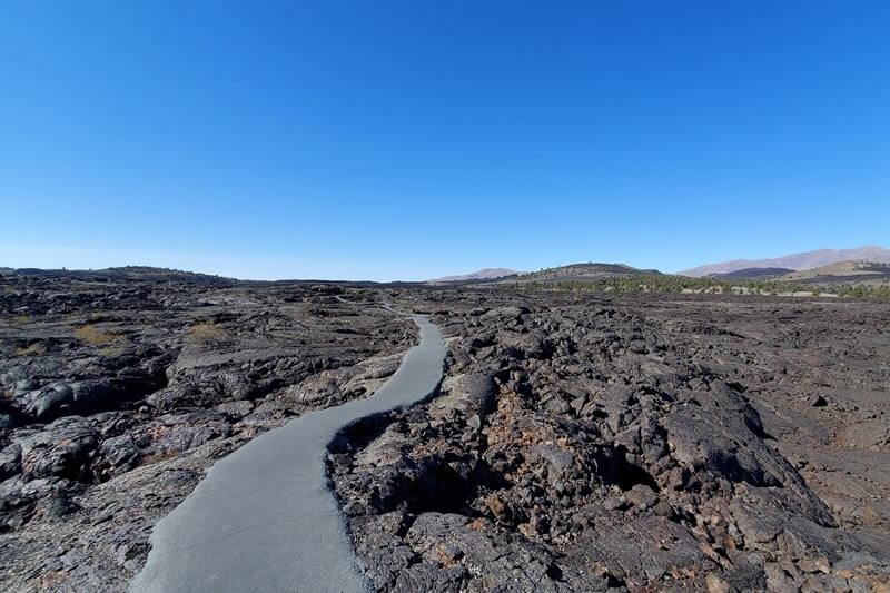 Caves Trail to Indian Tunnel. Lava fields, Craters of the moon tunnel in Idaho. idaho travel blog
