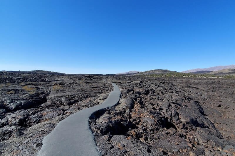 Caves Trail to Indian Tunnel. Lava fields, Craters of the moon tunnel in Idaho. idaho travel blog