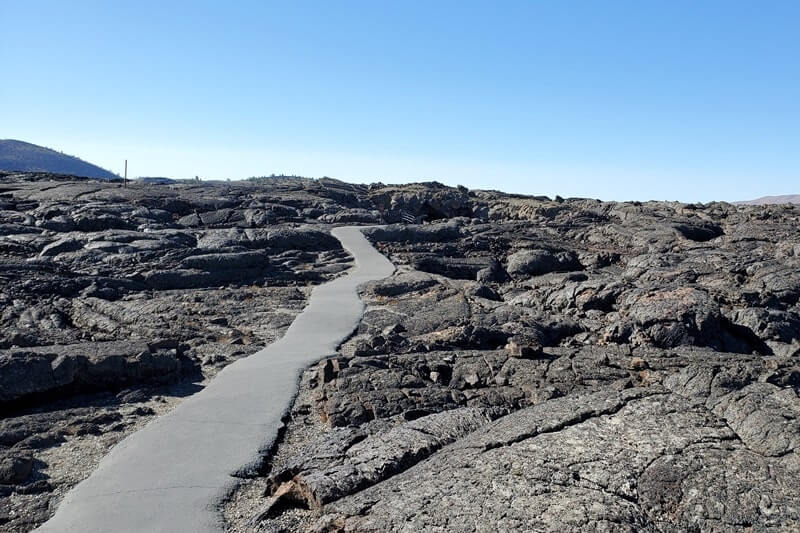 Caves Trail to Indian Tunnel. Lava fields, Craters of the moon tunnel in Idaho. idaho travel blog