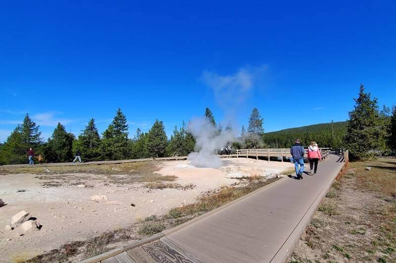 Fountain Paint Pot Trail to Leather Pool. yellowstone wyoming travel blog