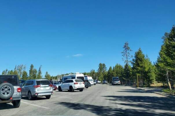 Leather Pool trail parking. yellowstone wyoming travel blog