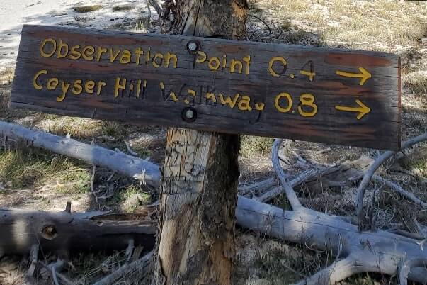 Solitary geyser to upper geyser basin trail. yellowstone geyser hikes. wyoming travel blog