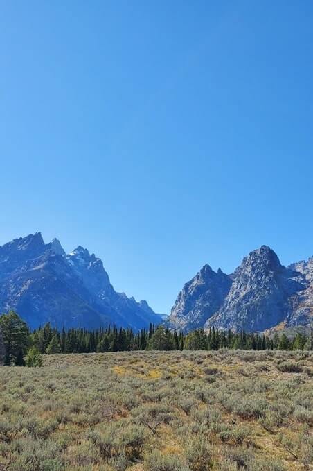 cascade canyon turnout. grand teton scenic loop drive. wyoming travel blog