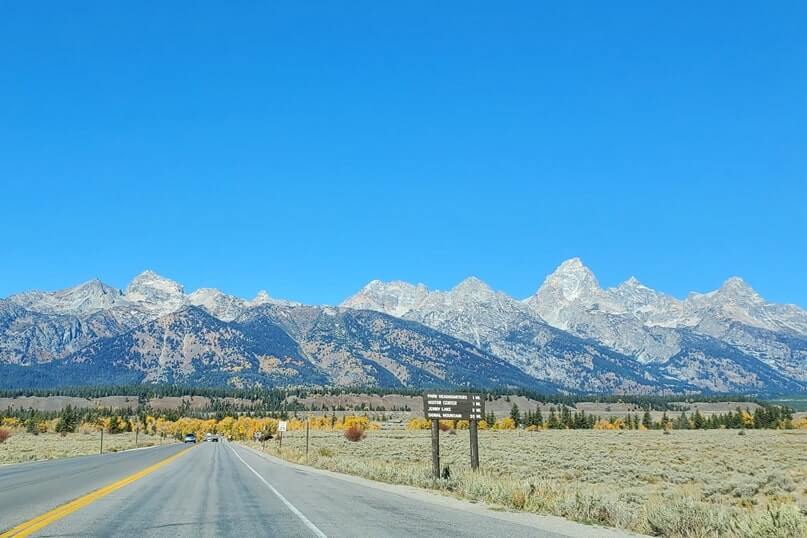 driving the teton park road to teton glacier turnout. grand teton scenic loop drive. wyoming travel blog