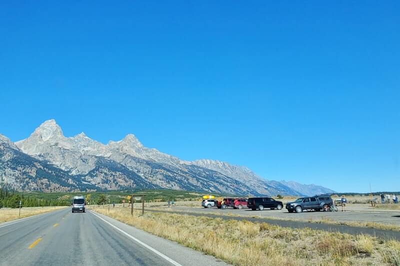 driving the teton park road to teton glacier turnout. grand teton scenic loop drive. wyoming travel blog