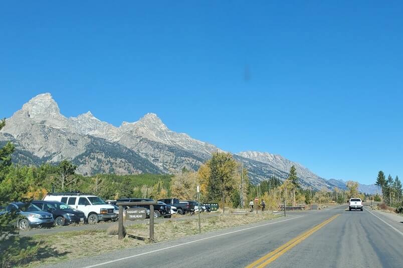 driving the teton park road to teton glacier turnout. grand teton scenic loop drive. wyoming travel blog
