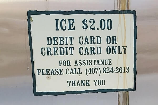 cost of Fort Wilderness campground ice. Disney World campground ice. florida travel blog