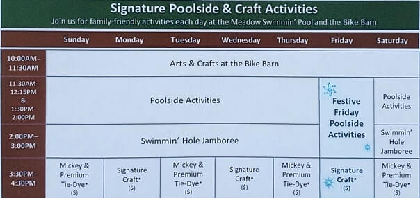 Fort Wilderness pool in December. holiday pool activities at fort wilderness campground. florida travel blog