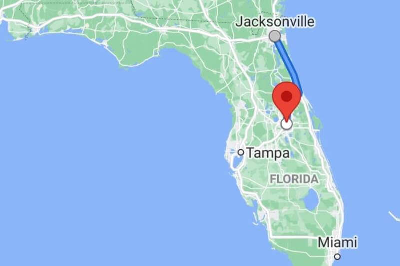 travel from jacksonville to orlando