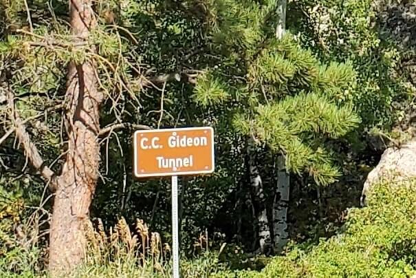 Driving through cc gideon tunnel. iron mountain road. south dakota travel blog