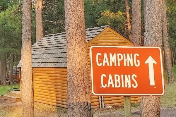 how to get to Custer State Park camping cabins: campground road to camping cabin. black hills. south dakota travel blog