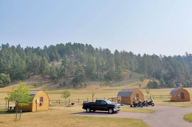 how to get to Custer State Park camping cabins: campground road to camping cabin. black hills. south dakota travel blog