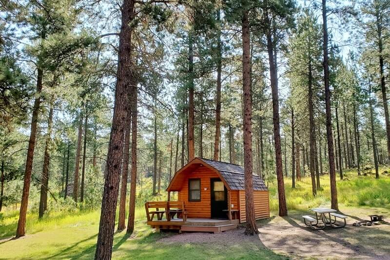 stockade lake south campground camping cabins in custer state park. pictures, photos. south dakota travel blog