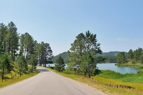 stockade lake road to stockade lake south campground camping cabins. south dakota travel blog