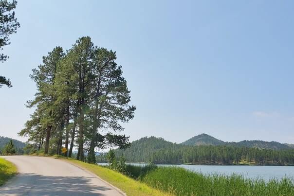 stockade lake road to stockade lake south campground camping cabins. south dakota travel blog