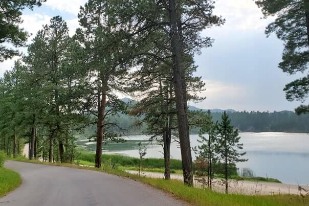 stockade lake road to stockade lake south campground camping cabins. south dakota travel blog