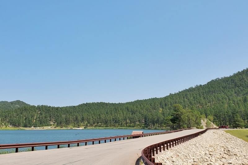stockade lake road to stockade lake south campground camping cabins. south dakota travel blog