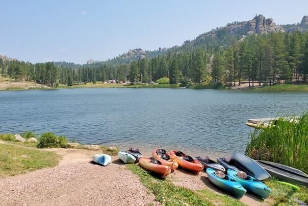 sylvan lake kayak rentals. custer state park. south dakota travel blog