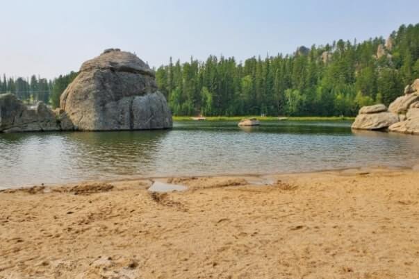 sylvan lake swimming beach in custer state park. south dakota travel blog