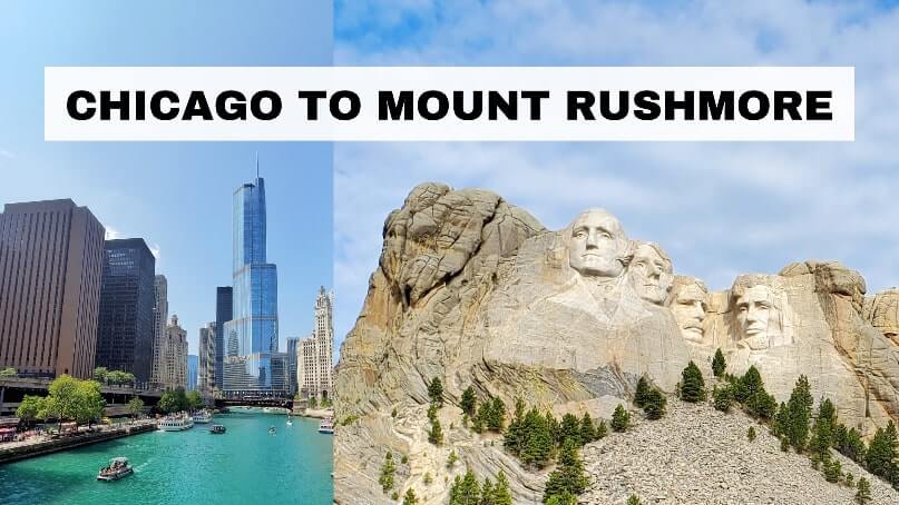 driving route from chicago to mount rushmore road trip. chicago to south dakota road trip. what is on the way from chicago to mount rushmore. road trip america