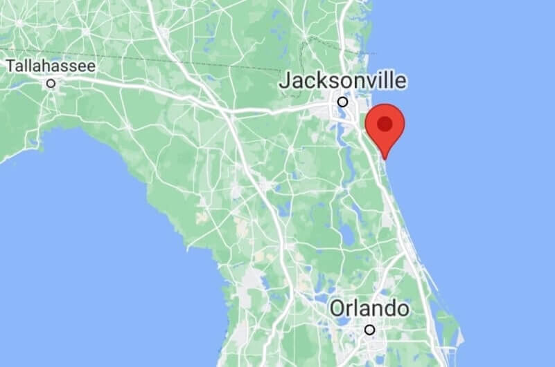 Map of Jacksonville to disney world drive. Jacksonville to anastasia island to disney world. florida travel blog