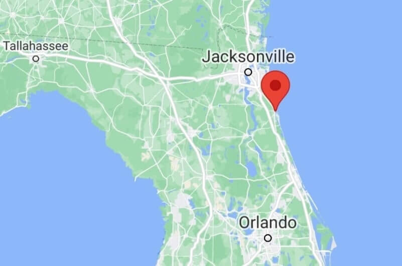 Map of Jacksonville to disney world drive. Jacksonville to castillo de san marcos national monument to disney world. florida travel blog
