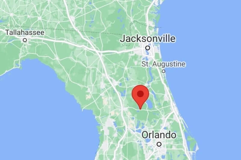 Map of Jacksonville to disney world drive. Jacksonville to ocala national forest to disney world. florida travel blog