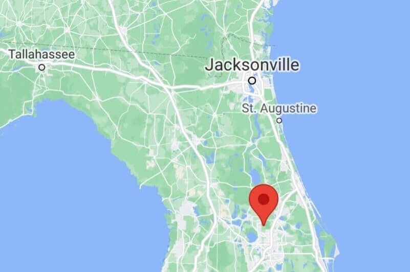 Map of Jacksonville to disney world drive. Jacksonville to wekiwa springs to disney world. florida travel blog