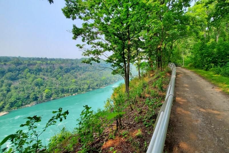 Whirlpool State Park: Things to do in Whirlpool State Park. hiking the Niagara Gorge Rim Trail. Niagara Gorge. Niagara River. new york travel blog