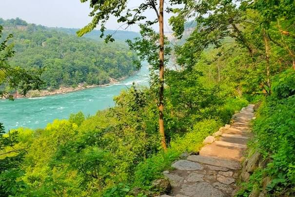 Whirlpool State Park: Things to do in Whirlpool State Park. whirlpool state park stairs. Niagara Gorge. Niagara River. new york travel blog