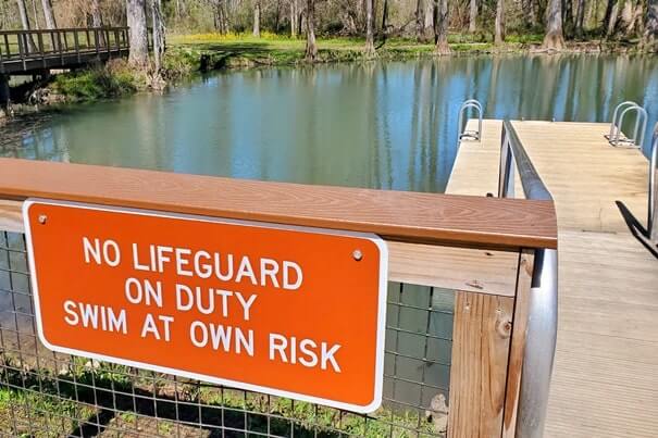 blue hole spring lifeguard. florida caverns state park swimming at springs. florida travel blog