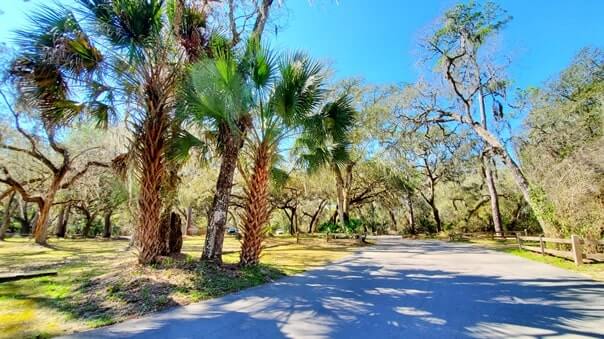 Fanning Springs parking lot for swimming. florida travel blog.