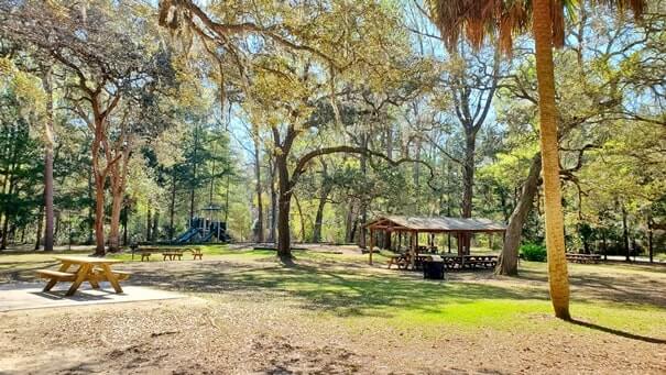 trail to Fanning Springs swimming area. florida travel blog.