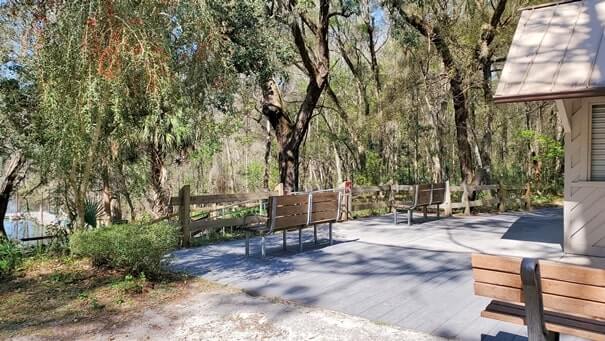 trail to Fanning Springs swimming area. florida travel blog.