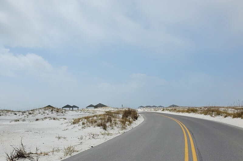 Opal Beach parking. gulf islands national seashore florida beaches, santa rosa area. florida travel blog