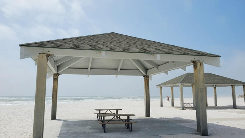 Opal Beach picnic in gulf islands national seashore. florida travel blog