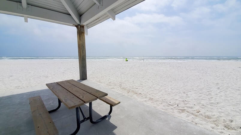 opal beach picnic. santa rosa area day use gulf islands national seashore. florida travel blog