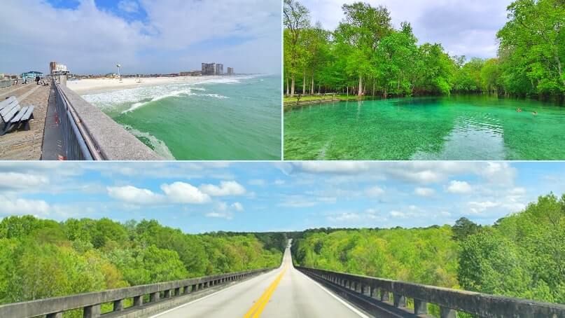 Pensacola to Orlando drive. florida road trip. what is there to see between pensacola and orlando. florida travel blog