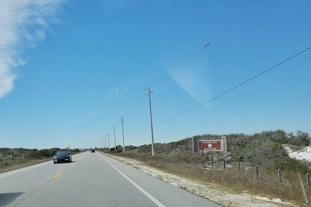 driving to perdido key state park beach. how to get to perdido key state park. florida travel blog