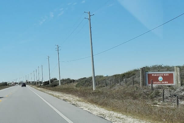 driving to perdido key state park beach. how to get to perdido key state park. florida travel blog