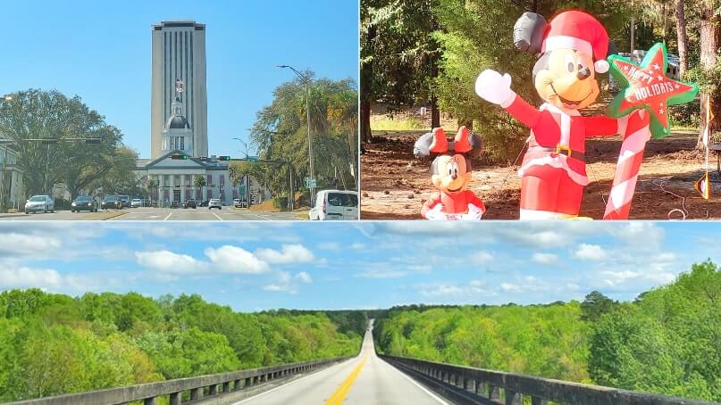 Tallahassee to Disney World drive. florida road trip. what is there to see between tallahassee and disney world. tallahassee to walt disney world. florida travel blog