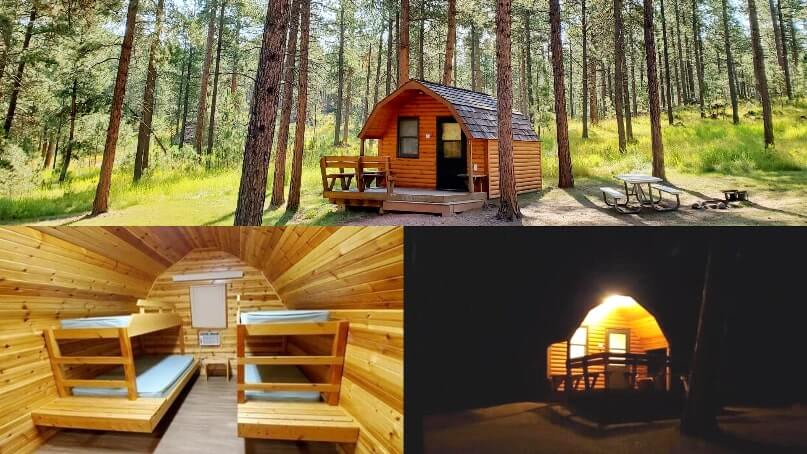 Things to do in Custer State Park: Camping cabins in Custer Park. custer state park cabins. black hills cabins. south dakota state parks. South Dakota travel blog