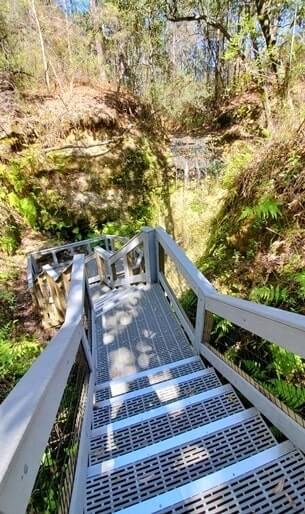 Destin to Tallahassee drive: Stop to see falling waters state park waterfalls. florida waterfalls between destin and tallahassee. florida road trip travel blog