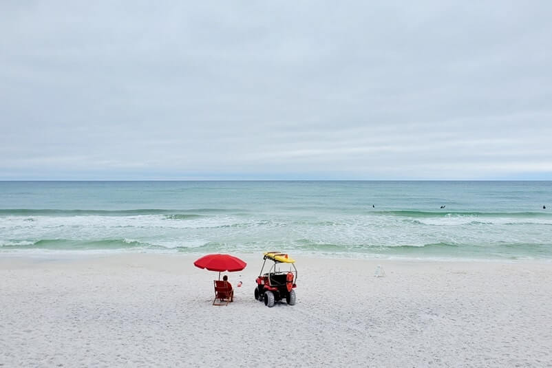 red flags at the beach meaning. beach lifeguards. single red flag vs double red flag. beach travel blog