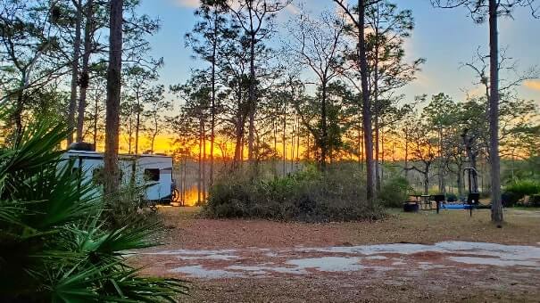 Florida panhandle camping: florida national forest campground in florida panhandle. apalachicola national forest campground. camel lake campground. florida travel blog