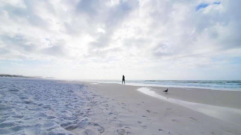 destin beach walk at henderson beach state park. florida travel blog
