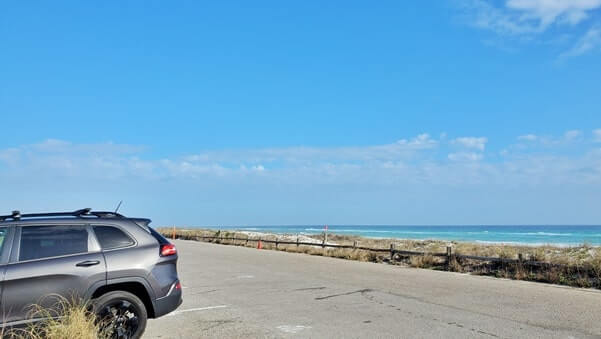henderson beach state park beach parking. florida travel blog