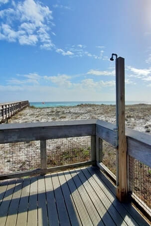 henderson beach state park showers. florida travel blog